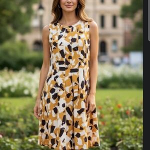 H&M Abstract Print Sleeveless Dress